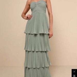 LULUS Sage Tiered maxi dress